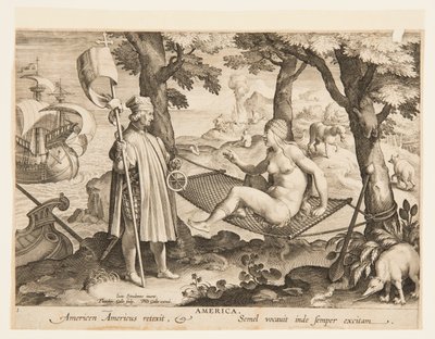 The Discovery of America, plate 1 from the 