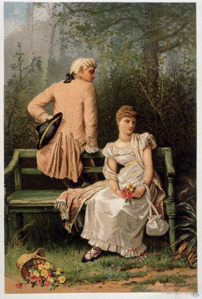 Scene of reproaches between lovers by Jane Maria Bowkett