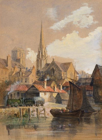 View of Dundee from the Shore Showing Tower of St Paul