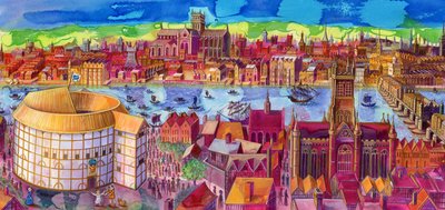 Shakespeares Globe Theatre on the Southbank, 2006 by Jane Tattersfield