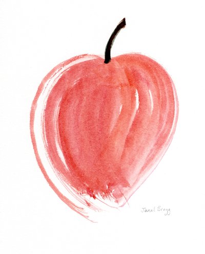 Apple in Four Brushstrokes, c.2025 by Janel Bragg