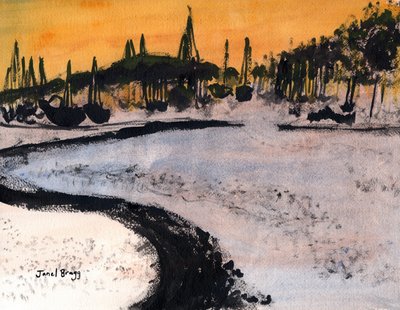 Cap Sante Marina in Ink, c.2020 by Janel Bragg