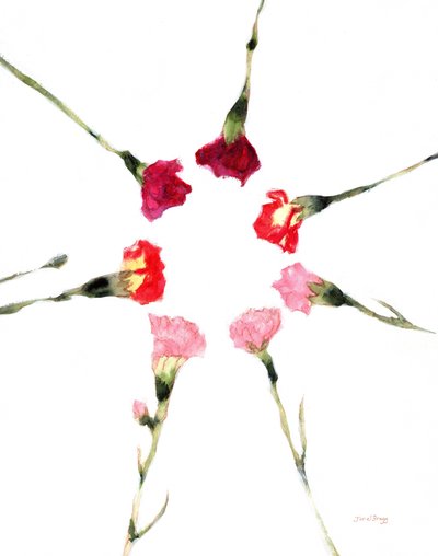 Circular Carnations, c.2019 by Janel Bragg