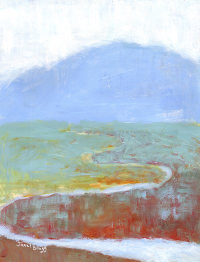 Mountainscape with Slough and Wildflowers for Annabelle by Janel Bragg