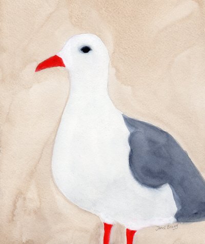 Seagull from Anacortes II, c.2018 by Janel Bragg