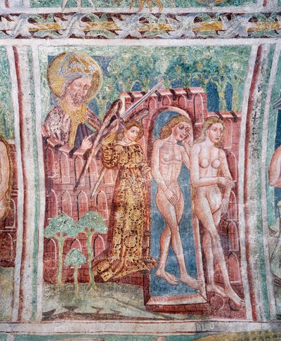 Adam and Eve expelled from Paradise (detail) by Janez Kastav