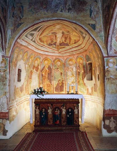 Hrastovlje Fortified Church, Trinity Church, Apostles (detail) by Janez Kastav