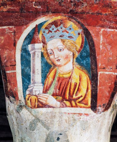 Hrastovlje Fortified Church, Trinity Church, Santa Barbara (detail) by Janez Kastav