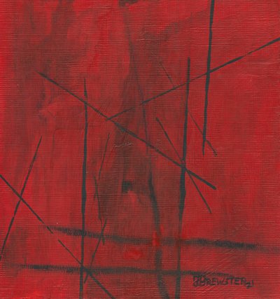 Abstract Red Lines by Janine Brewster