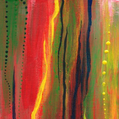 Vibrant Abstract Drips by Janine Brewster