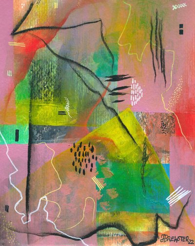 Vibrant Abstract Layers by Janine Brewster