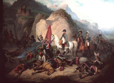 Napoleon in the Somosierra Gorge by January Suchodolski