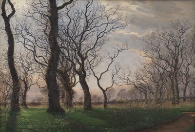 At the Edge of an Oak Forest on an Early Spring Morning by Janus La Cour