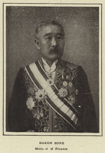 Baron Sone, Minister of Finance by Japanese Photographer
