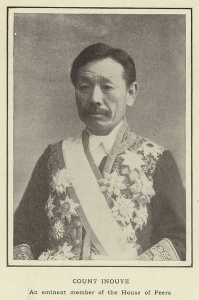 Count Inouye, An eminent member of the House of Peers by Japanese Photographer