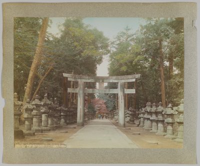 Entrance to a Temple in Uyeno Park, Tokyo, Japan by Japanese Photographer