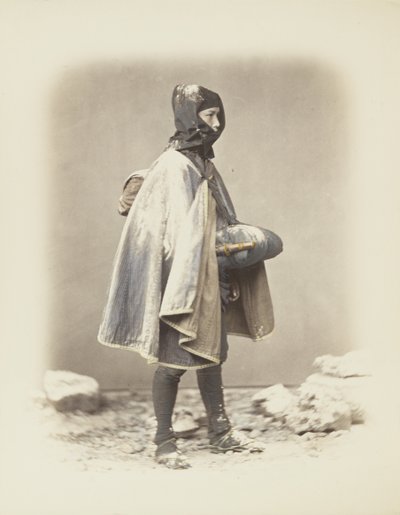 Japanese Man in the Snow by Japanese Photographer