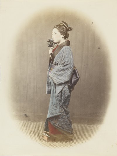 Japanese Woman in Traditional Dress by Japanese Photographer