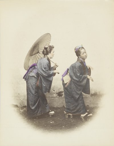 Japanese women in traditional dress by Japanese Photographer