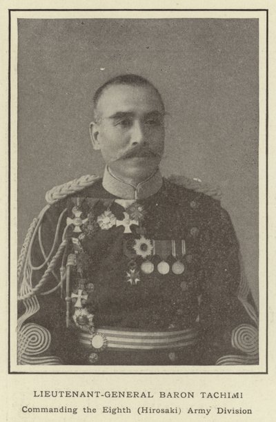 Lieutenant-General Baron Tachimi, Commanding the Eighth (Hirosaki) Army Division by Japanese Photographer