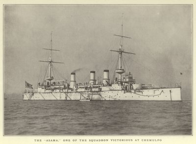 The Asama, One of the Squadron Victorious at Chemulpo by Japanese Photographer