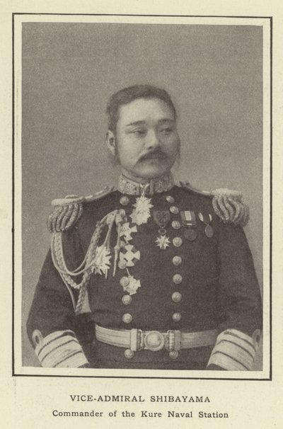 Vice-Admiral Shibayama, Commander of the Kure Naval Station by Japanese Photographer