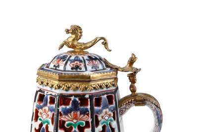 A Rare Elegantly Mounted Imari Coffee Pot and Cover by Japanese School