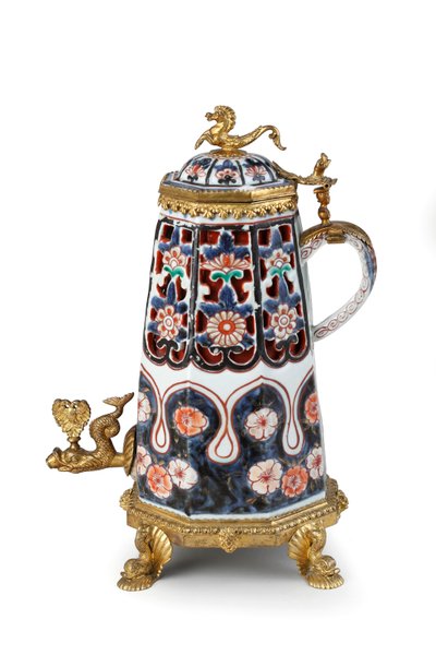 A Rare Elegantly Mounted Imari Coffee Pot and Cover by Japanese School