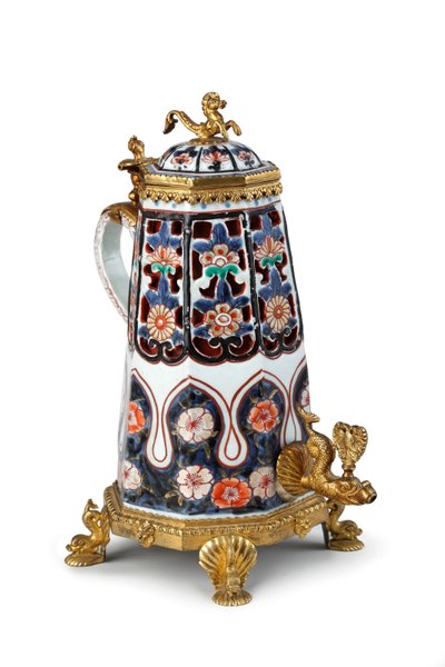 A Rare Elegantly Mounted Imari Coffee Pot and Cover by Japanese School