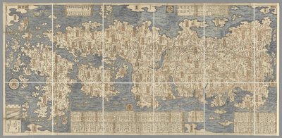 A large coloured Map of Japan, Drawn by Ishigawa Nagara by Japanese School