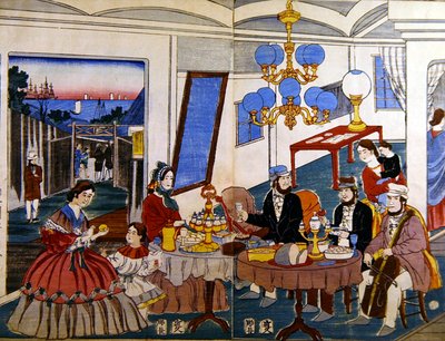 American or European family in Japan by Japanese School