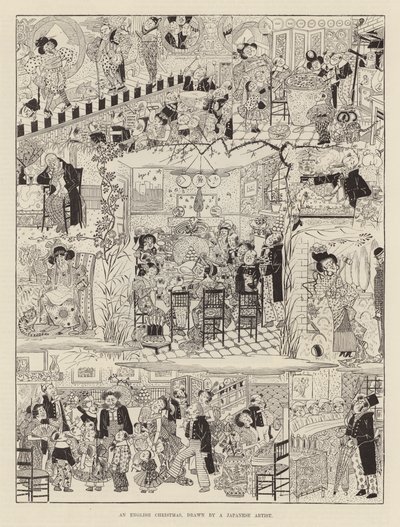 An English Christmas drawn by a Japanese artist by Japanese School