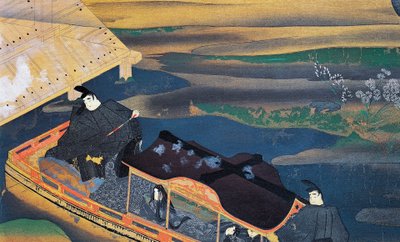 Boat in the Moonlight by Japanese School