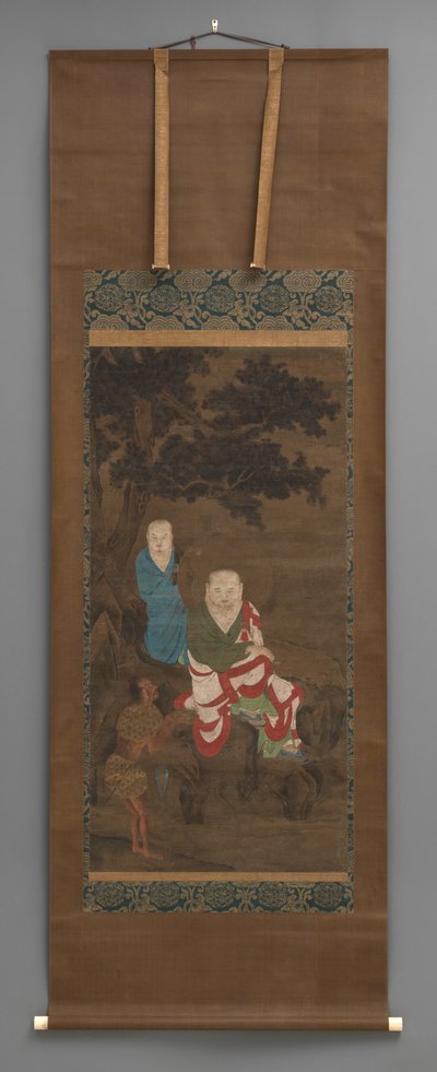 Buddhist Painting of 3 Figures, early 18th century by Japanese School