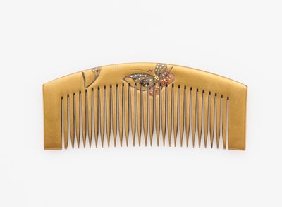 Comb with Decoration of Butterflies by Japanese School