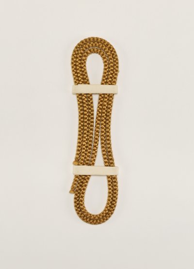 Cord for securing mouth cover for tea-leaf storage jar (kuchio), late 19th-early 20th century by Japanese School