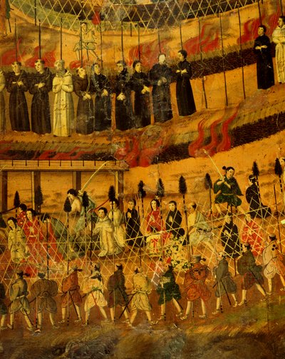 (detail) from The Martyrdom of the Jesuits in Japan in 1622 by Japanese School