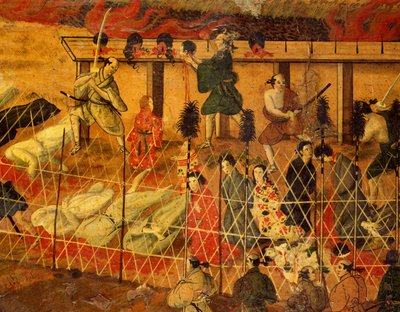 The Martyrdom of the Jesuits in Japan in 1622 (detail) by Japanese School