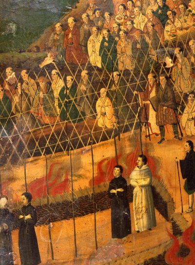 The Martyrdom of the Jesuits in Japan in 1622 (detail) by Japanese School