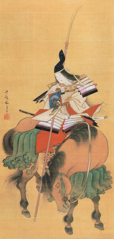Female Samurai Warrior Tomoe Gozen by Japanese School