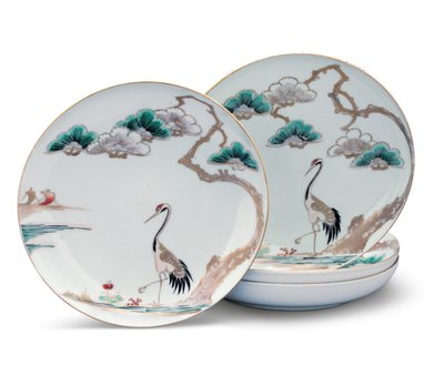 Four Plates, Edo Period by Japanese School