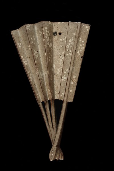 Hanging vase in the shape of a fan, Kumamoto prefecture, Edo period by Japanese School