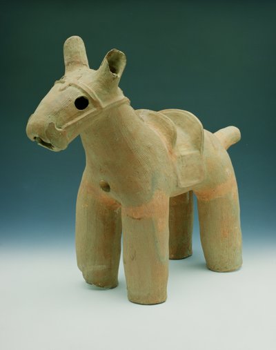 Haniwa Horse, found placed around Funuli, Boshu province, Osato district, Dolmen period by Japanese School