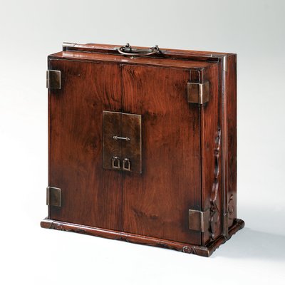 Huanghuali travelling bookcase or Tushu Shinggui, early 17th century by Japanese School
