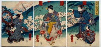 Japanese Art: Women in Spring by Japanese School