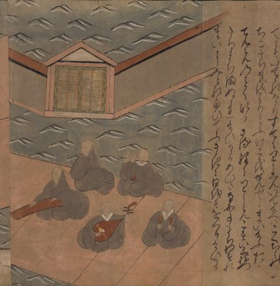 Japanese musicians, illustration from the 
