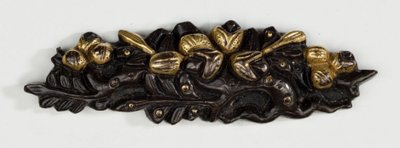 Menuki, or Grip Ornament, in the Form of a Floral Arrangement by Japanese School