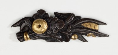 Menuki, or Grip Ornament, in the Form of a Floral Arrangement by Japanese School