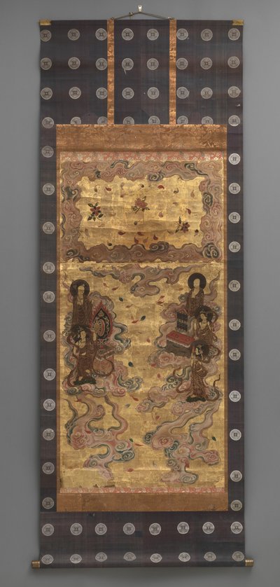 Mural Painting: Descent of Twenty-Five Bodhisattvas, 18th Century by Japanese School