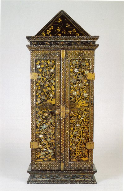 Namban Christian Portable Shrine, Designed to Contain a Religious Statuette by Japanese School
